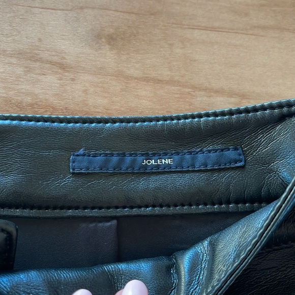 NWT Citizens of Humanity Jolene High Rise Straight Recycled Leather Pants 27 - Picture 9 of 11